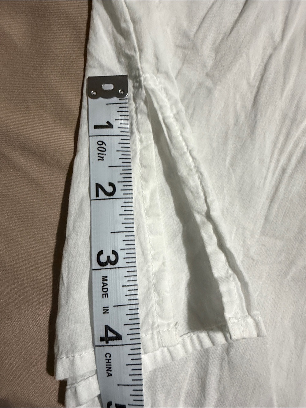 Tommy Bahama White Cotton Top with Brown Label and Embroidery - Picture 16 of 16